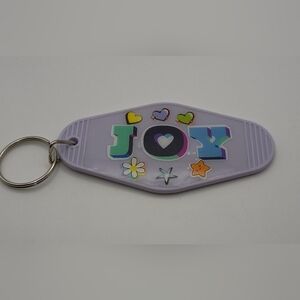 Motel Keychain Custom Purple Colorful 'Joy' Keychain Personalized Gift